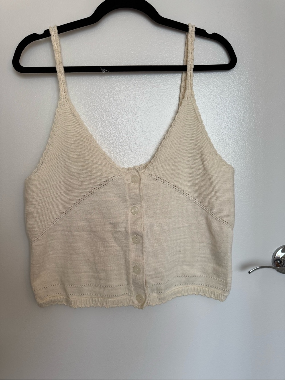 & Other Stories Cream Knit Hooded Cardigan